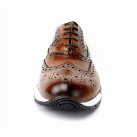Italian Handmade Men\'s Leather Sneaker/ Jamal Brown Italian Mens Dress Sneakers main image 8